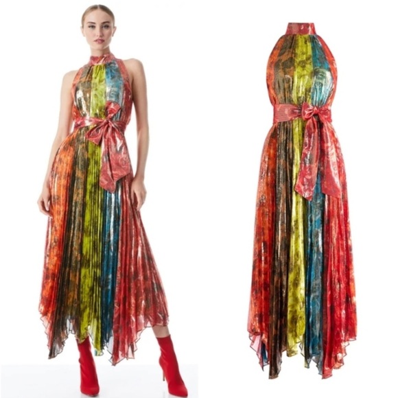 Alice + Olivia Dresses & Skirts - Alice + Olivia MERTIE MOCK NECK PLEATED MAXI DRESS New With Tags 6